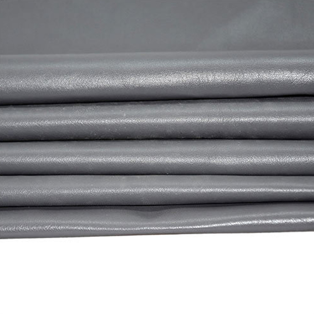 Sheep Genuine Leather Hide Silver Color