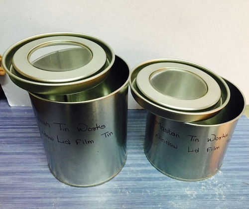 Double tight with windiw without window round tin