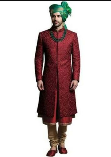 red sherwani for boys