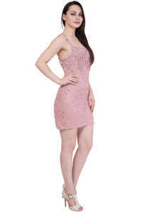 Ladies Trendy One Piece Dress - Geogett/Nylon, Sizes XS to XL | Printed Design, Sleeveless Style, Bust 762mm, Hip 914.4mm, Length 914.4mm, Waist 34