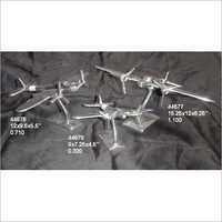 Silver Aluminium Aeroplane Decor