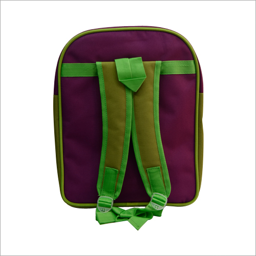 School Bag - Polyester, 16x12x5 Inches, Purple | Two Zippered Compartments, Padded Adjustable Straps, Small Pocket, Easy Carry Handle