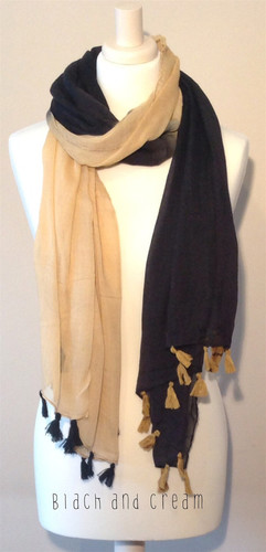 Designer Tie Dyed Scarf - Cotton 100x200 cm Red Long Handmade Daily Usage Fashion Accessory