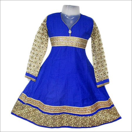 Girls Fancy Silk Anarkali Suits