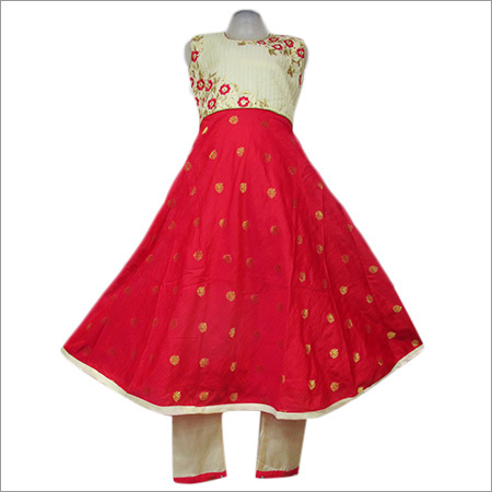 Girl Silk Anarkali Suit