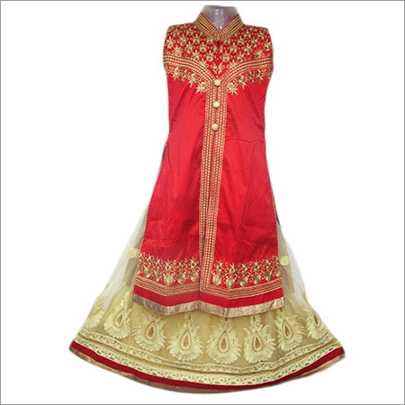Girls Modern Kurti With Lehenga