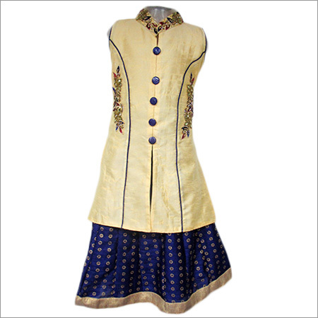Girls Trendy Kurti With Lehenga