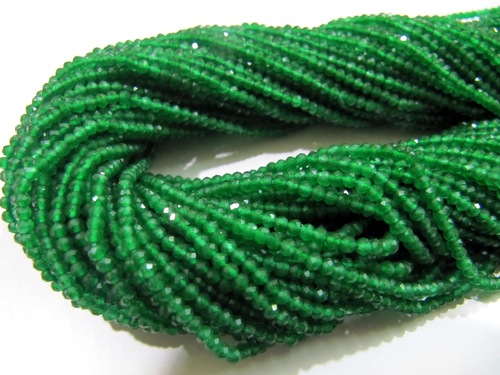 Green Fancy Emerald Beads