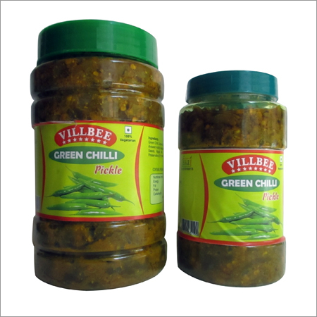 1kg - 500gm Green Chilli Pickle