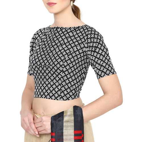 Boat Neck Designer Blouse Boat Neck Designer Blouse