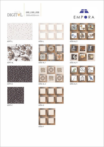 Kitchen Wall Tiles Glossy Finish - Ceramic, Varied Dimensions, Multicolor | Glossy Finish, Durable, Water Resistant, Easy Cleaning, Stylish Designs