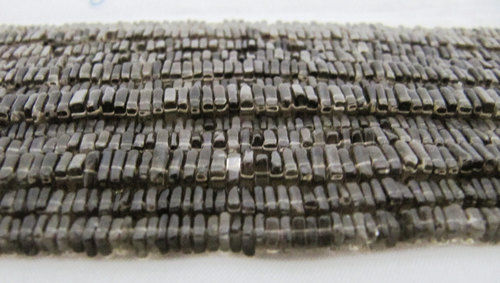 Smoky Quartz Square Heishi Cut Beads