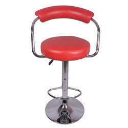 Red Brazos Metal Bar Stool