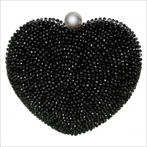 Black Beaded Clutch