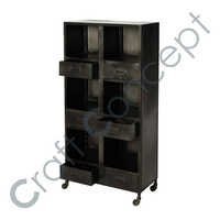 Industrial Black Iron Shelf No Assembly Required
