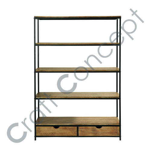 Solid Fir & Iron Hard Shelf No Assembly Required