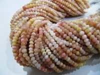 Pink Opal Rondelle faceted Beads