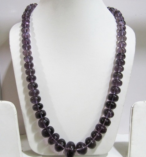 Purple Amethyst Rondelle Smooth Plain Beads