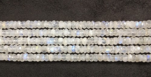 Stone White Rainbow Rondelle Faceted