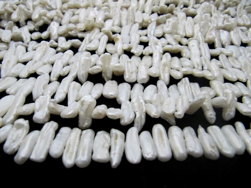 White Biwa Pearl Beads