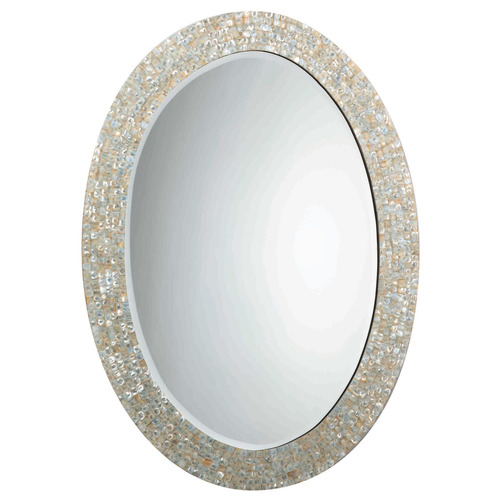 Oval Shape MOP Mirror