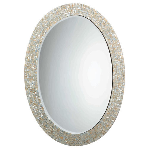 Oval Shape MOP Mirror