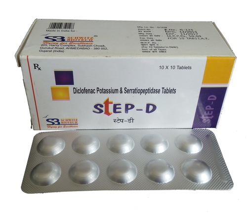 Diclofenac Potassium 50 Mg Serratiopeptidase 10 Mg Tablet