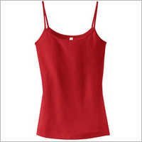 Spaghetti Top - Cotton, Size S-xxl, Red Color | Sleeveless Design For All Seasons