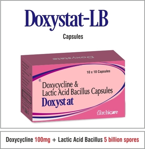 Doxycycline  100 mg.+Lactic Acid Bacillus 5 billion spores