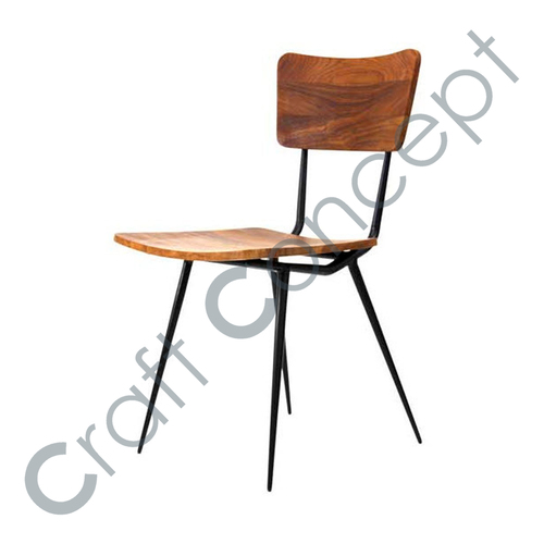 Metal Legs Wooden Chair No Assembly Required