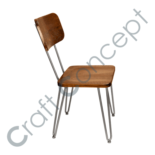 Wooden & Metal Chair No Assembly Required