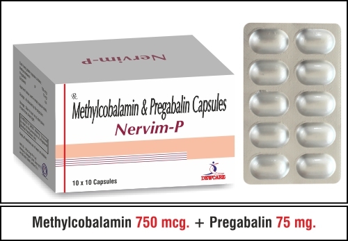 Methylcobalamin 750 mcg.+Pregabalin 75 mg.
