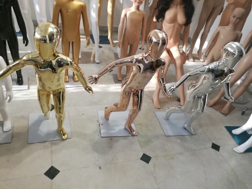 Running Baby Chrome Mannequins
