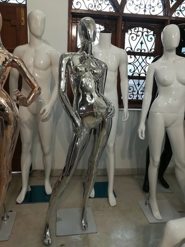 Silver Chrome Female Mannequins