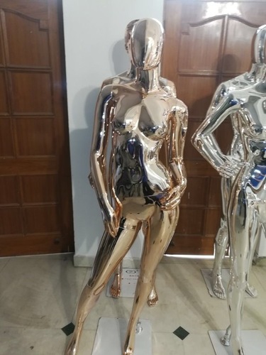 Rose Gold Chrome Female Mannequins