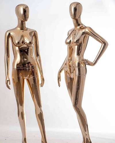 Rose Gold Chrome Female Mannequins