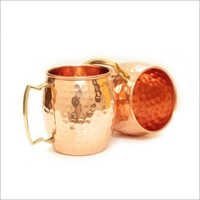 Copper Mug Set - Pure Copper, 16-30 Oz, Hammered Finish, D-shape Wide Handle | Food Grade, Durable Mugs For Cold Beverages & Worship