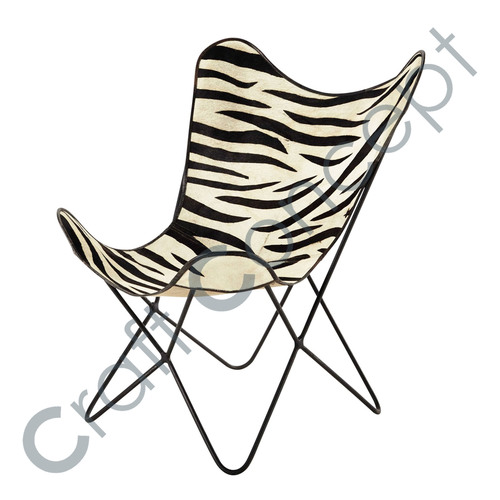 Eco-Friendly Zebra Leather Arm Chair