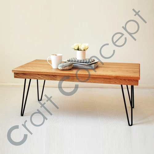 Rectangle Wooden Coffee Table No Assembly Required