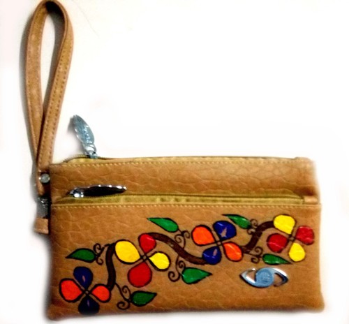 Madhubani Flower Painting Bag.