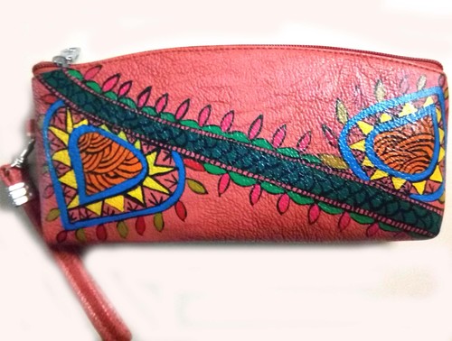 Madhubani Flower Painting Bag.