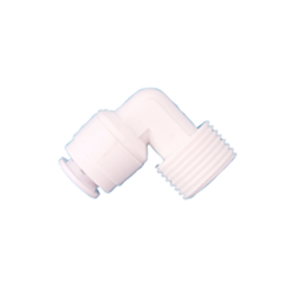 Elbow 1/2 Thread [M] To 3/8 - Plastic, Off-White, 90Â° Elbow, Push-to-Connect | Easy Installation, Leak-Proof Seal, Corrosion Resistant