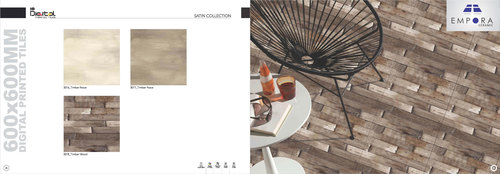 Satin Timber Wintage Look Porcelain Tiles - Porcelain Non-Slip and Antibacterial Acid-Resistant Floor Solution