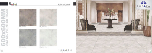 Rustic Gray Collection Porcelain Tiles - Porcelain, Rustic Gray, Non-Slip, Acid-Resistant, Antibacterial, Wear-Resistant
