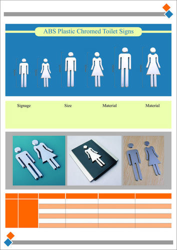 Chromed Toilet Signage