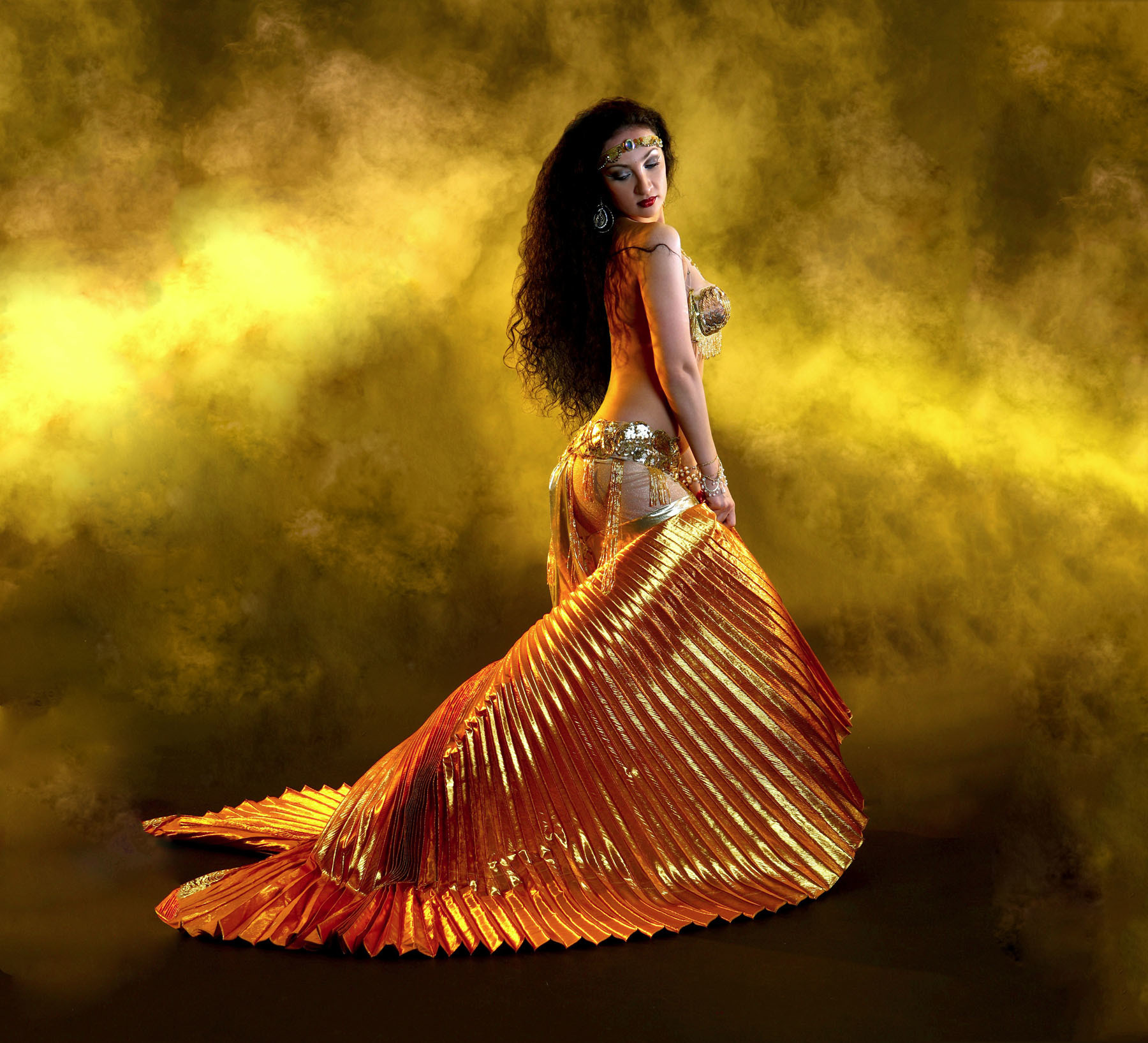 Belly Dance Yellow Costume