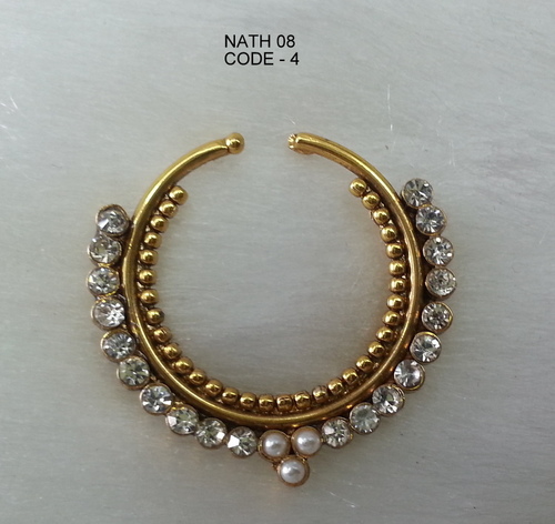 Copper Alloy Nath Nose Ring
