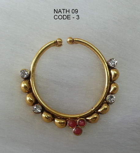 Copper Alloy Nath Nose Ring