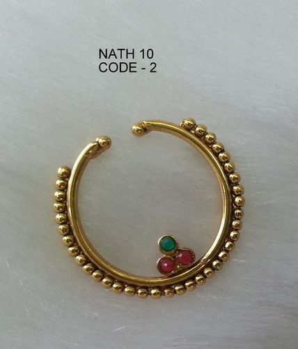 Copper Alloy Nath Nose Ring