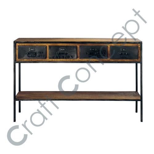 Table In Mango Wood & Iron No Assembly Required